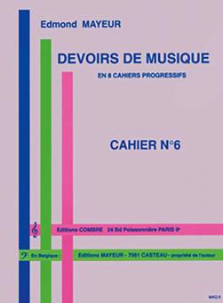 Devoirs de musique cahier 6 
