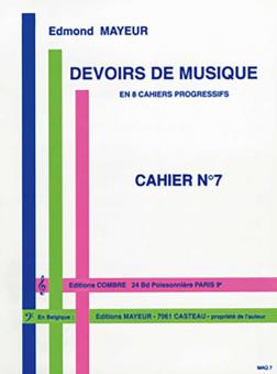 Devoirs de musique cahier 7 
