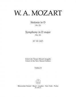 Sinfonie Nr. 23 D-Dur KV 181 (162b) 