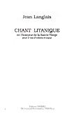 Chant litanique (Sainte Vierge) 
