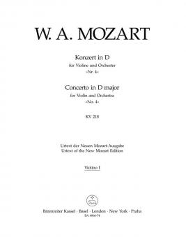 Konzert Nr. 4 D-Dur KV 218 