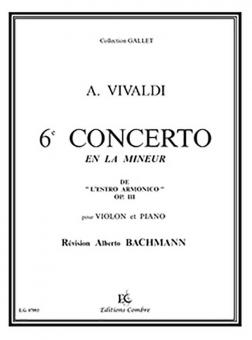 Concerto No. 6 en la m. op. 3 Estro Armonico 