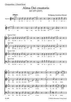 Alma Dei creatoris KV 277 (272a) Standard