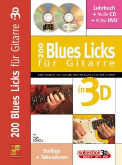 200 Blues Licks für Gitarre in 3D 