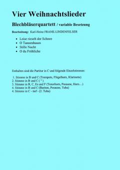 4 Weihnachtslieder für Blechbläserquartett 