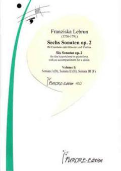 Sonaten op. 2 für Violine und Klavier. Vol. I 