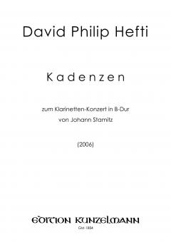 Kadenzen (2006) zum Klarinetten-Konzert in B-Dur von J.Stamitz 