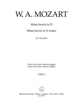 Missa brevis D-Dur KV 194 (186h) 