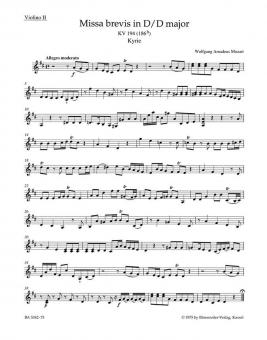 Missa brevis D-Dur KV 194 (186h) 