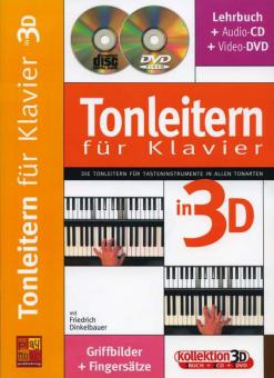 Tonleitern für Klavier in 3D 