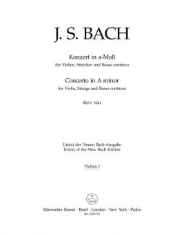 Konzert a-Moll BWV 1041 