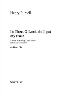 In Thee, O Lord, Do I Put My Trust 