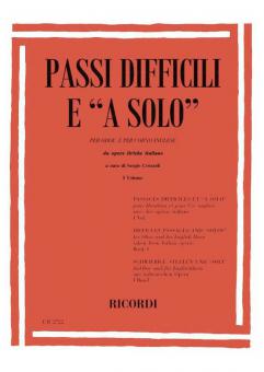 Passi Difficili e 'A Solo' da Opere Liriche Italia 