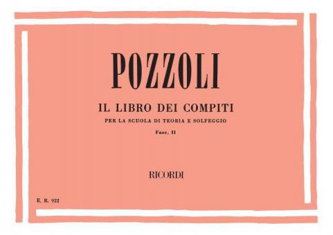 Libro Dei Compiti Per La Scuola Di Teoria E Solfeggio, Fasciolo II 