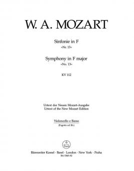 Sinfonie Nr. 13 F-Dur KV 112 