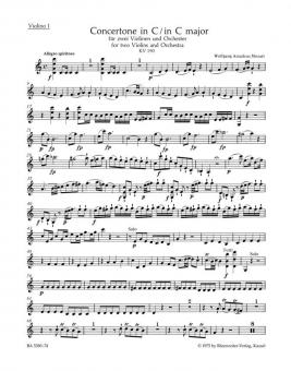 Concertone C-Dur KV 190 