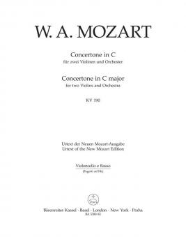 Concertone C-Dur KV 190 