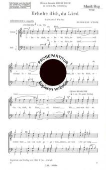 Erhebe dich du Lied 