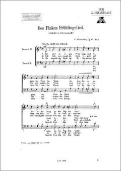 Des Finken Frühling 