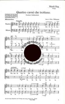 Quattro cavai che trottano 