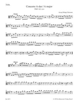 Concerto A-Dur TWV 43:A4 