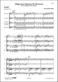 Allegro For Clarinet Quartet 