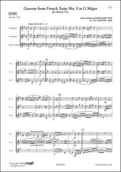 Gavotte From French Suite No. 5 In G Major 