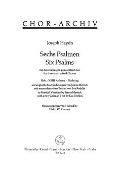 6 Psalmen Hob XXIII:Anhang Standard