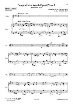 Songs Without Words Op. 67 No. 2 