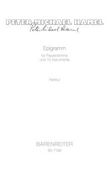 Epigramm 