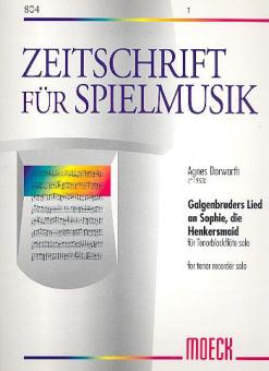 Galgenbruders Lied an Sophie, die Henkersmaid 