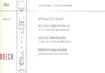 Kleine Variationen für den Anfang im Zusammenspiel 