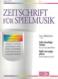 8 einseitige Stücke 