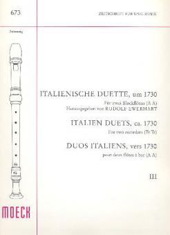 Italienische Duette, um 1730, Heft III 