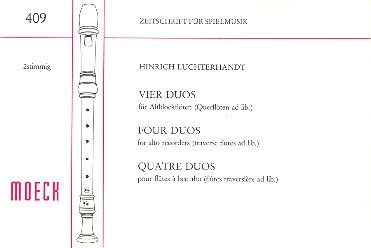 Vier Duos für Altblockflöten 