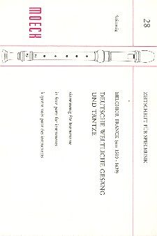 Deutsche weltliche Gesäng und Täntze 