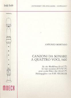 Canzoni da sonare a quattro voci 