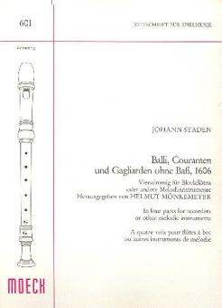 Balli, Couranten und Gagliarden ohne Bass 