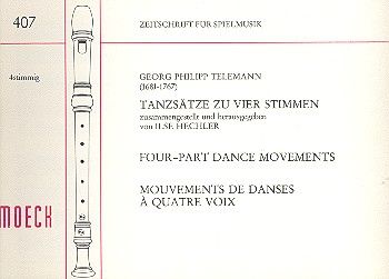 Tanzsätze zu vier Stimmen aus verschiedenen Ouverturen 