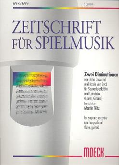 Zwei Diminutionen von John Dowland und Jacob van Eyck 