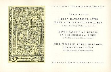 Sieben kanonische Sätze über alte Weihnachtsweisen 