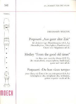 Potpourri 'aus guter alter Zeit' 