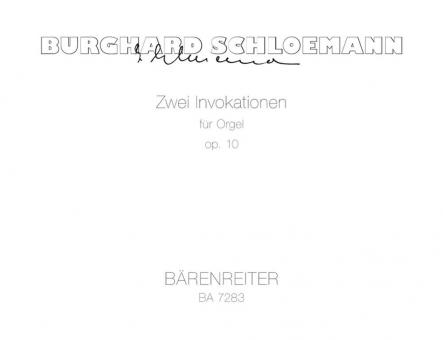 Zwei Invokationen Op. 10 