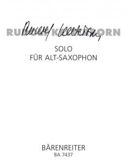 Solo für Alt-Saxophon 