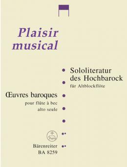 Sololiteratur des Hochbarock für Altblockflöte 