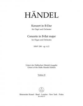 Konzert B-Dur op. 4/2 HWV 290 