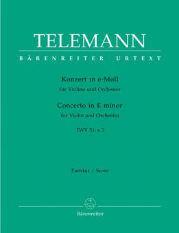 Konzert in e-Moll TWV 51:E3 