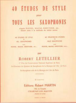 Quarante études de style pour tous les saxophones 