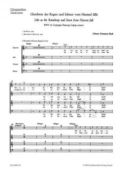 Gleichwie der Regen und Schnee vom Himmel fällt Standard