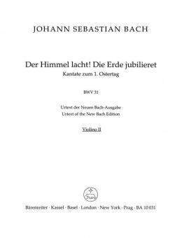 Der Himmel lacht, die Erde jubilieret 